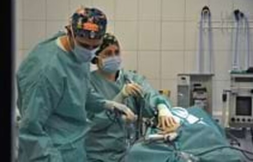 Aufnahme einer Operationssituation.